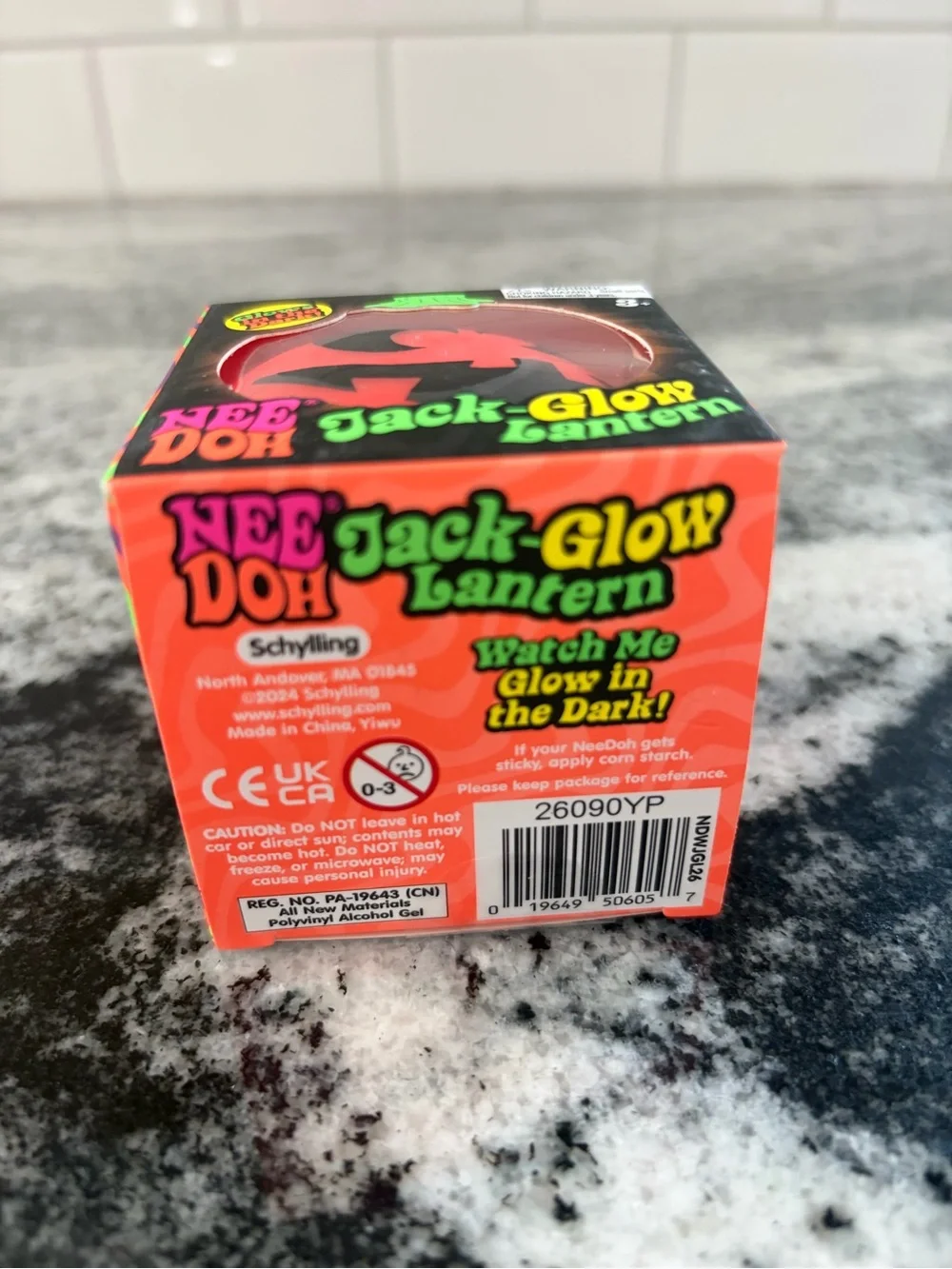 Jack-Glow Lantern NeeDoh HTF 🎃 NEW rare Halloween pumpkin Nee Doh sensory toy